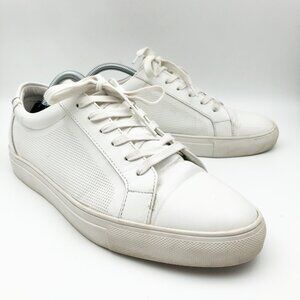 NORDSTROM Rack Mraaron Ortholite White Faux Leather Sneakers Mens 10